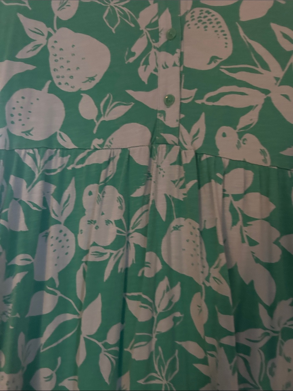 Joules Green Floral Button-Front Maxi Dress - Picture 3 of 3